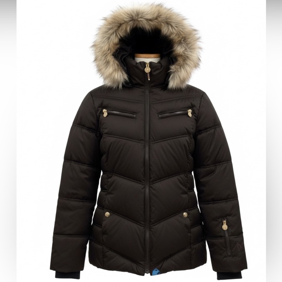 Nautica Jackets & Blazers - Nautica Brown Puffer Jacket with Faux Fur Hood
